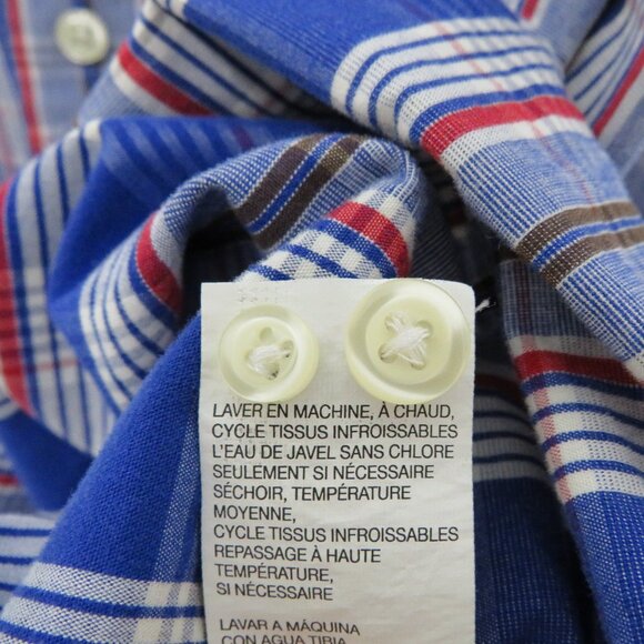 IZOD* Men's Short Sleeve Button Down Curved Hem Chest Pocket Shirt~ Size XL - Picture 5 of 12